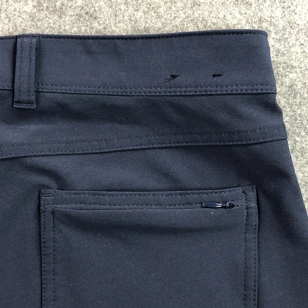 Mizzen+Main Mens Helmsman Pants 32x34 Navy Blue Slim Fit Performance Chino Golf